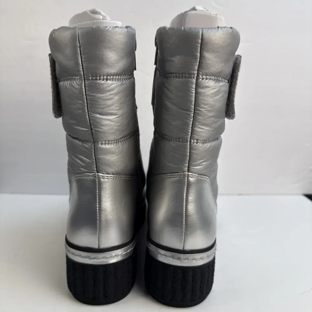 Calvin Klein Leonie Silver Winter Boots Women's‎ Size 6 M Ankle NIB - Picture 6 of 10